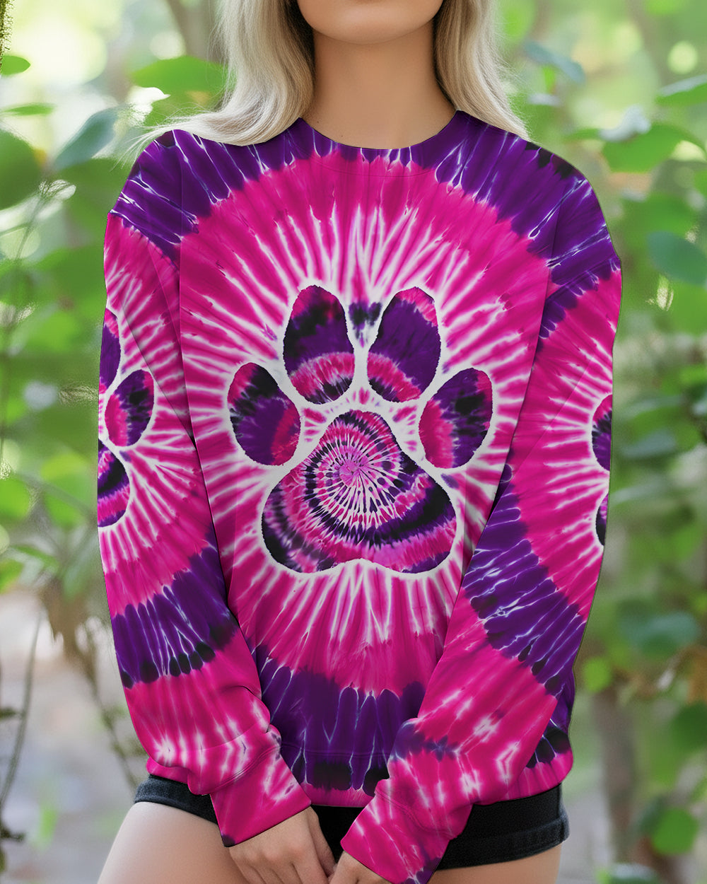 PAW PRINT TIE DYE ALL OVER PRINT - TYQY1312251