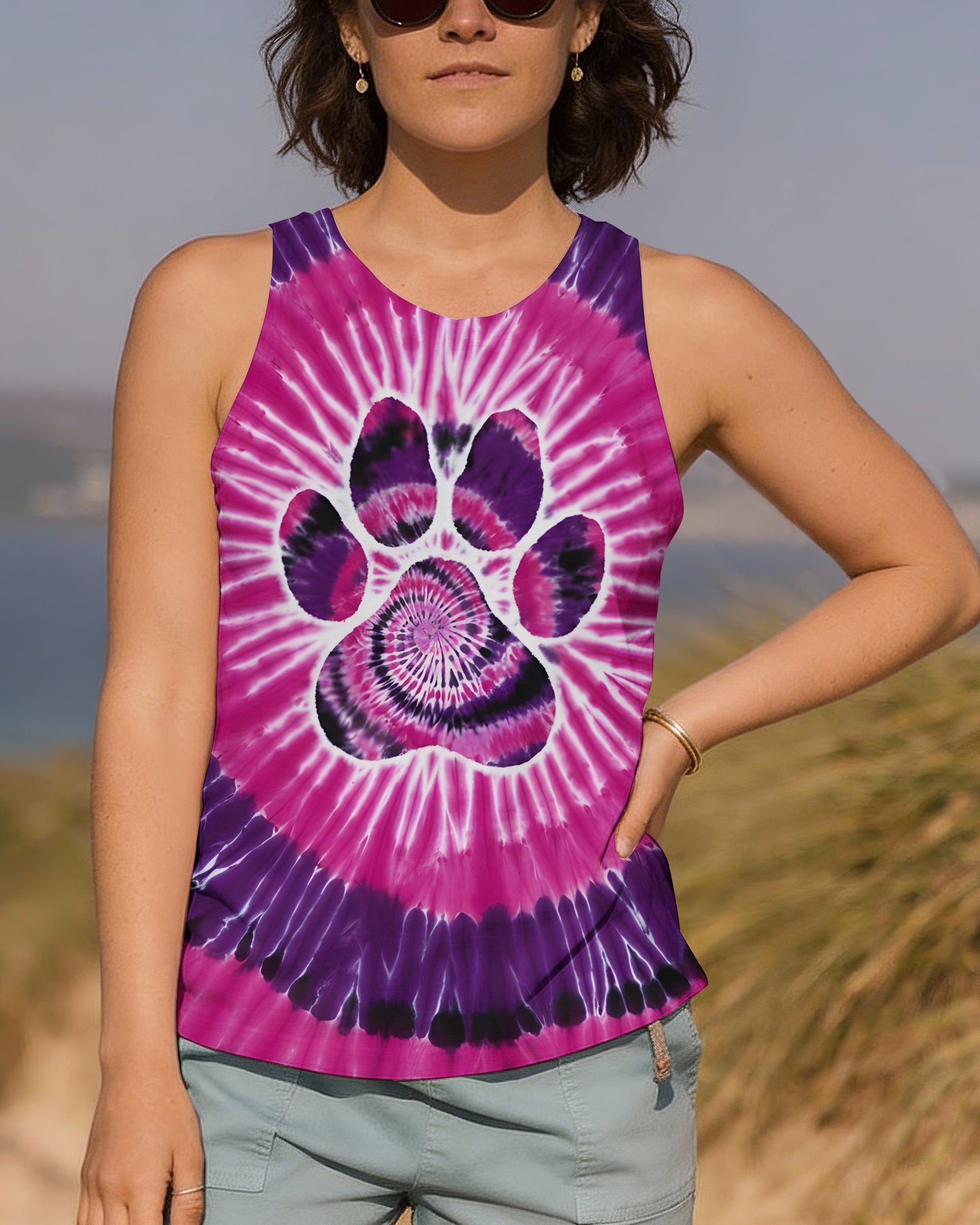 PAW PRINT TIE DYE ALL OVER PRINT - TYQY1312251