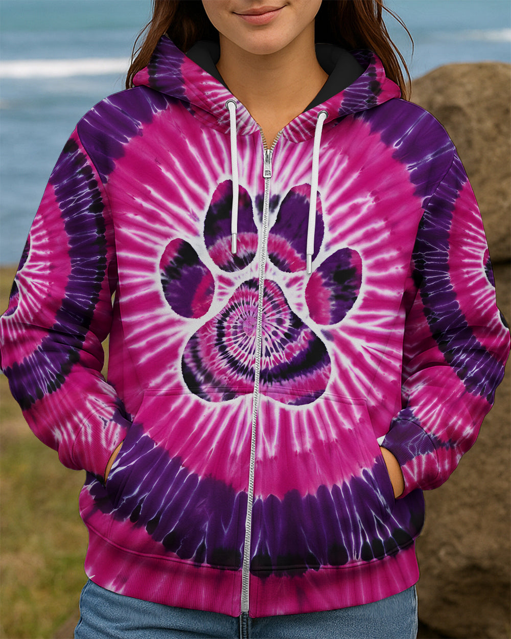 PAW PRINT TIE DYE ALL OVER PRINT - TYQY1312251