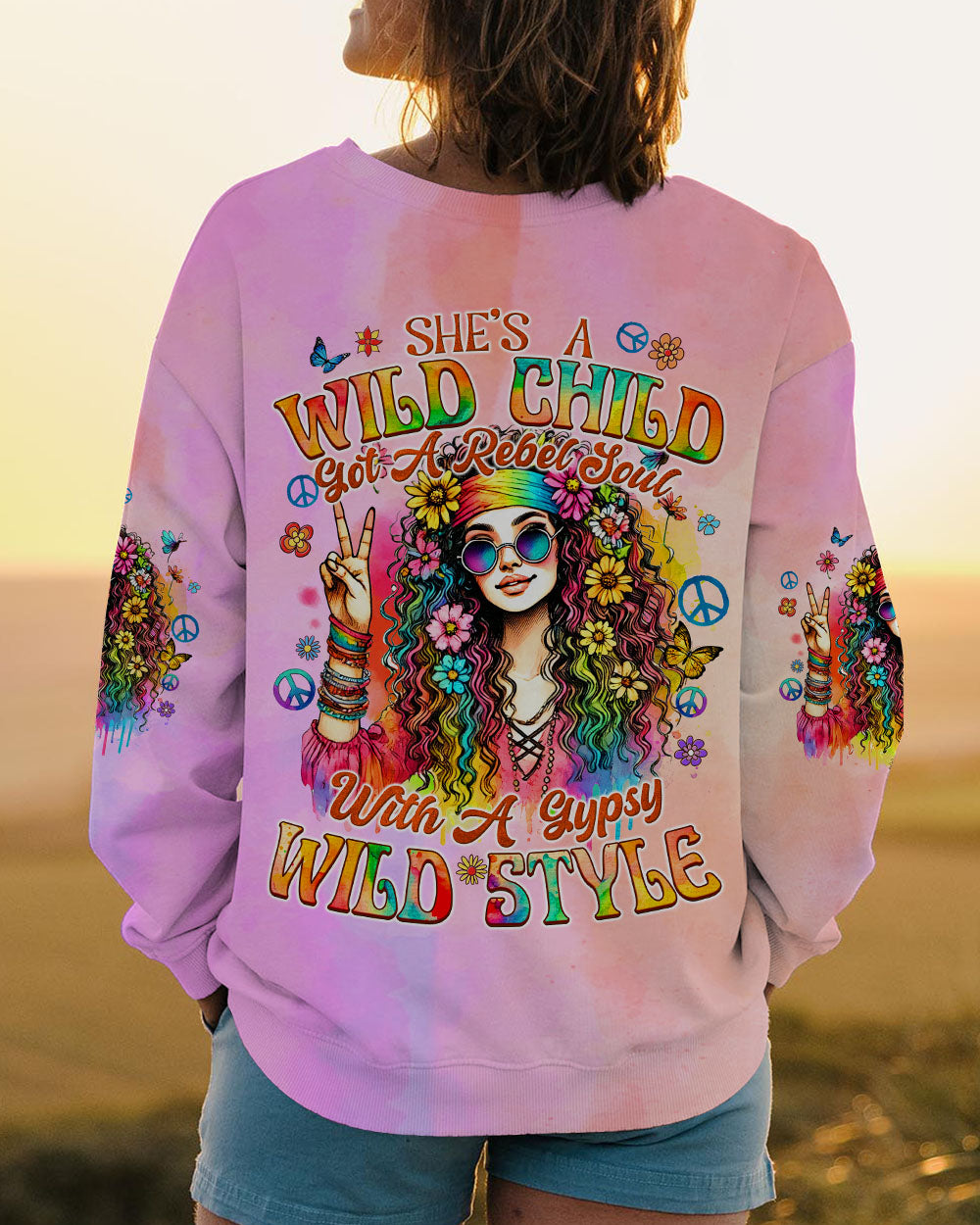SHE IS A WILD CHILD ALL OVER PRINT - TYQY1408244