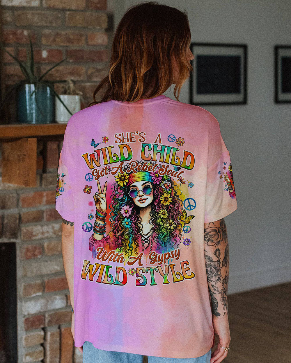 SHE IS A WILD CHILD ALL OVER PRINT - TYQY1408244