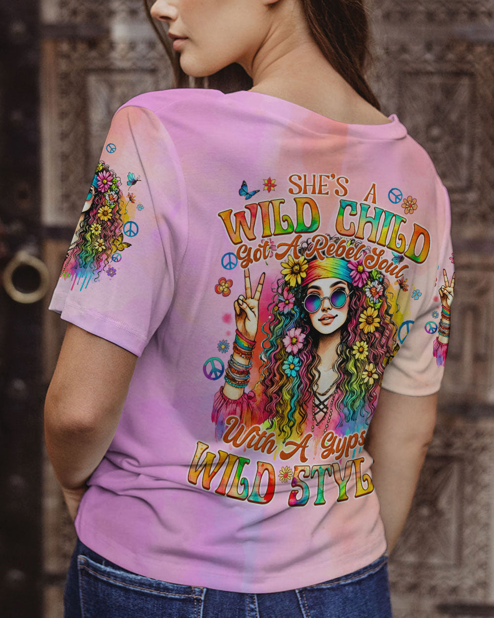 SHE IS A WILD CHILD ALL OVER PRINT - TYQY1408244