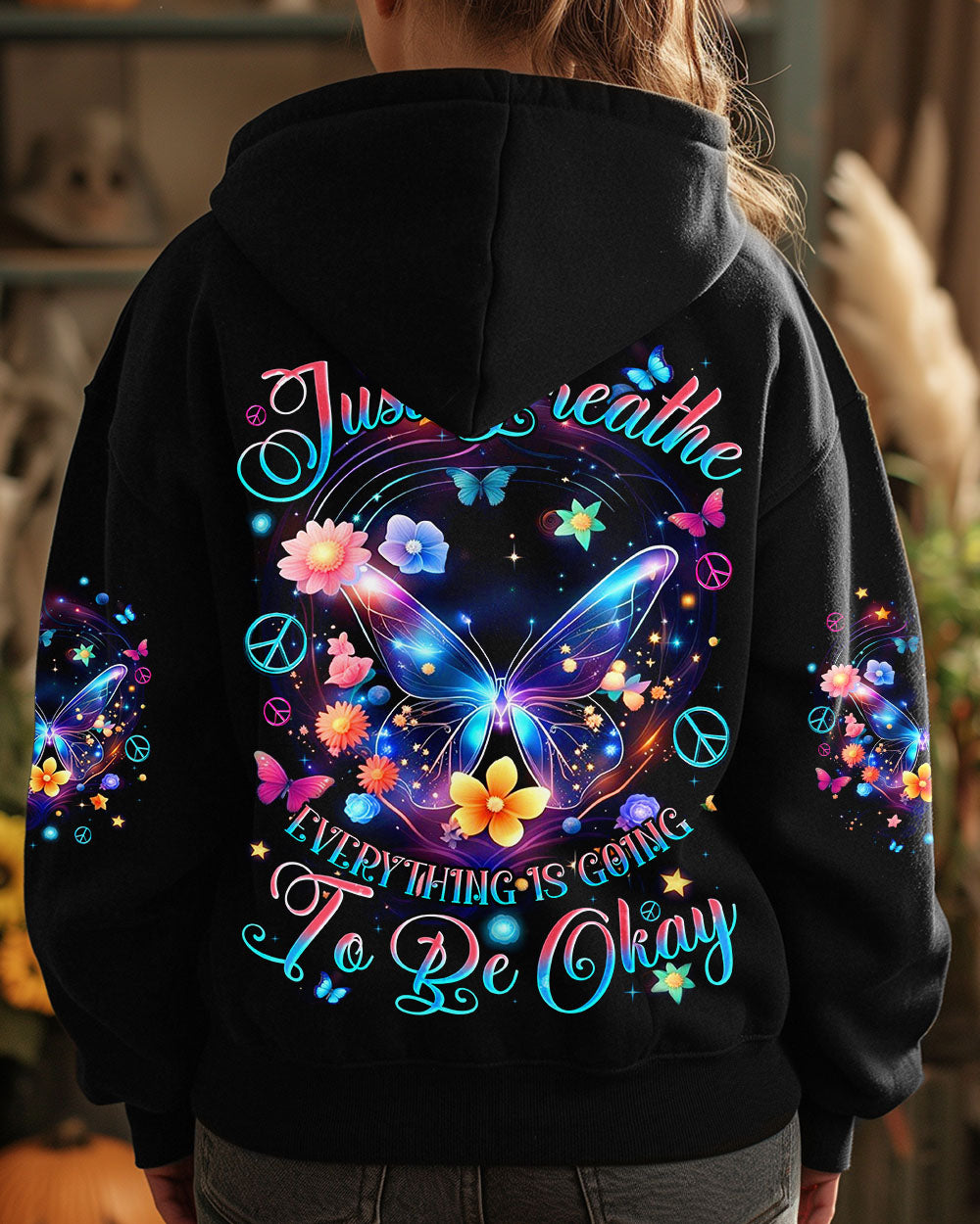 JUST BREATHE BUTTERFLY ALL OVER PRINT - TYQY1410244