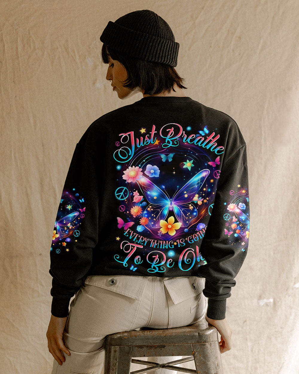 JUST BREATHE BUTTERFLY ALL OVER PRINT - TYQY1410244