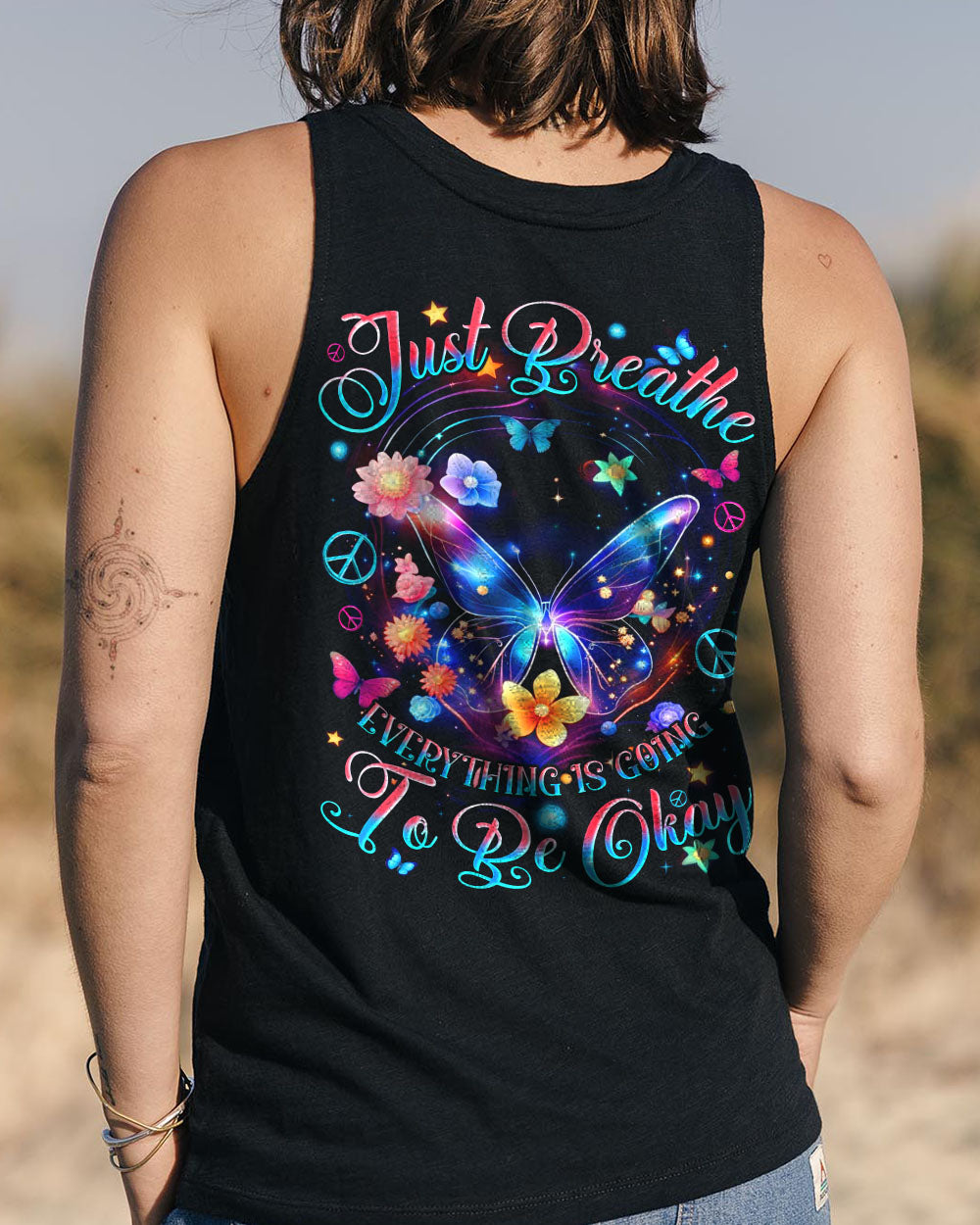 JUST BREATHE BUTTERFLY ALL OVER PRINT - TYQY1410244