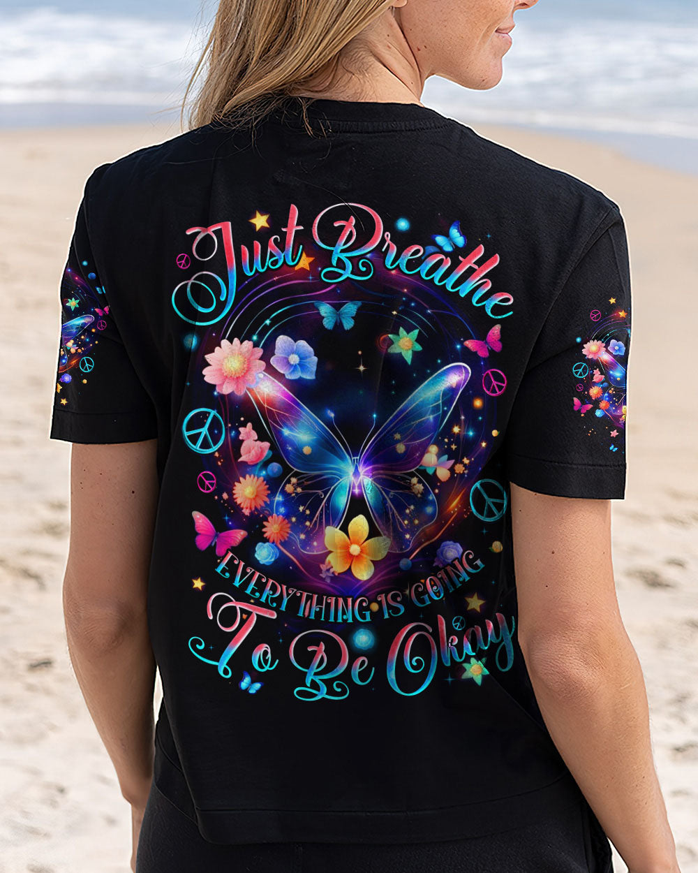 JUST BREATHE BUTTERFLY ALL OVER PRINT - TYQY1410244