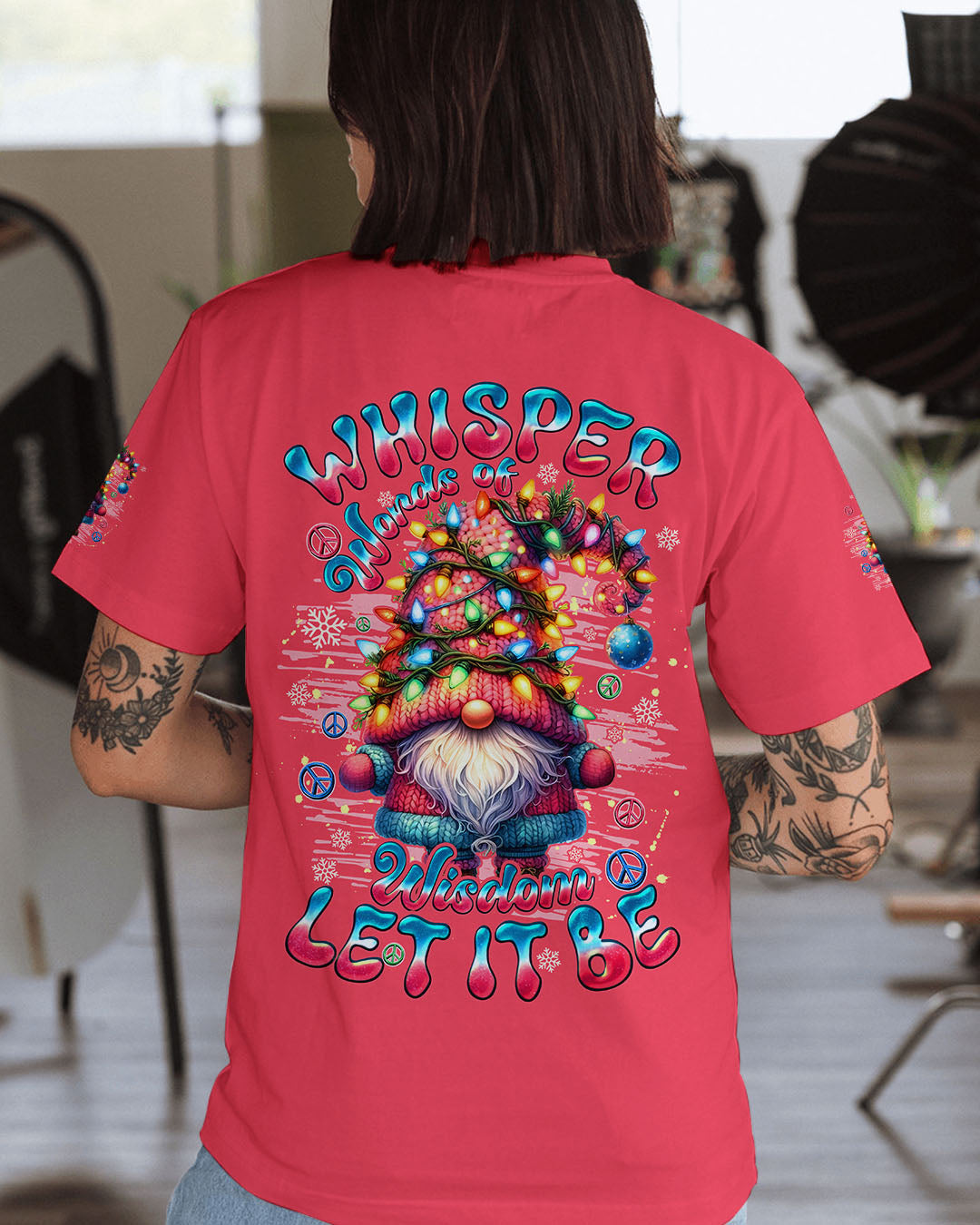 WHISPER WORDS OF WISDOM LET IT BE GNOME CHRISTMAS ALL OVER PRINT - TYQY1411252