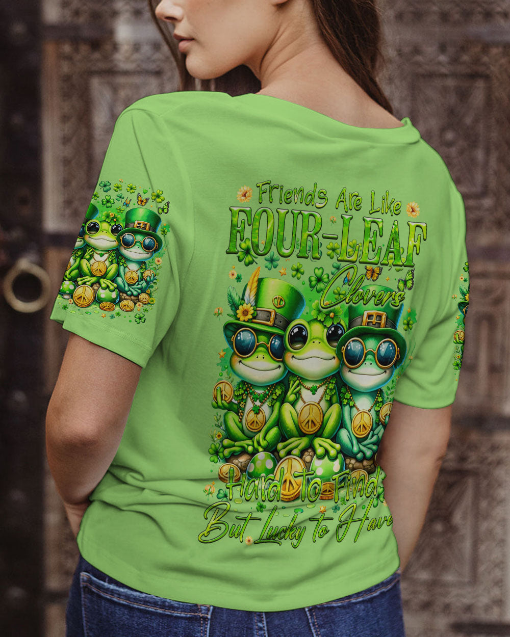 FRIENDS ARE LIKE FOUR-LEAF CLOVERS PATRICK'S DAY ALL OVER PRINT - TYQY1501242