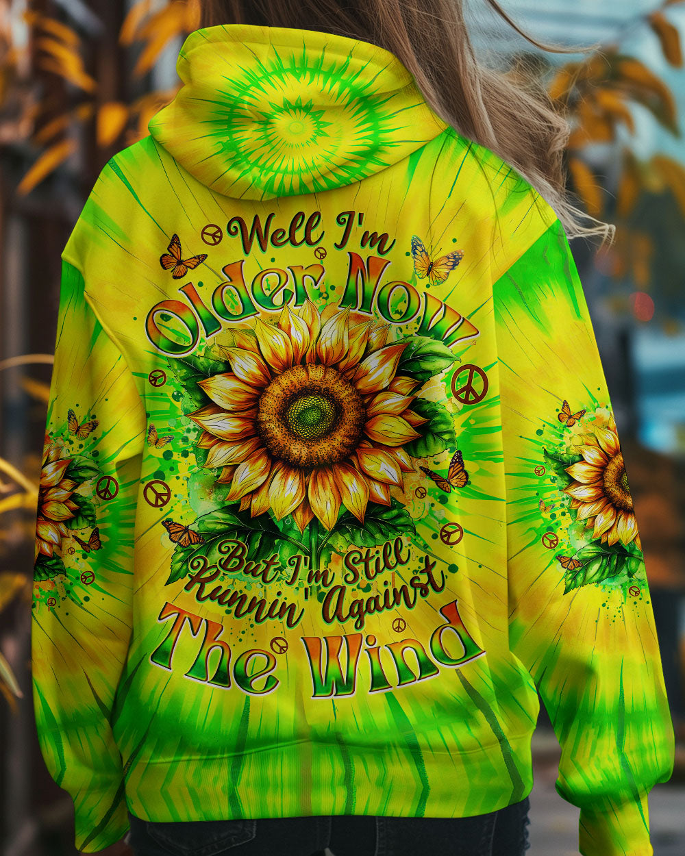 RUNNING AGAINST THE WIND SUNFLOWER TIE DYE ALL OVER PRINT - TYQY1501252