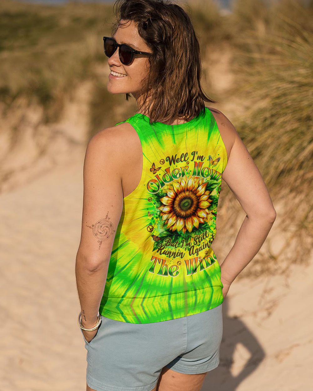 RUNNING AGAINST THE WIND SUNFLOWER TIE DYE ALL OVER PRINT - TYQY1501252
