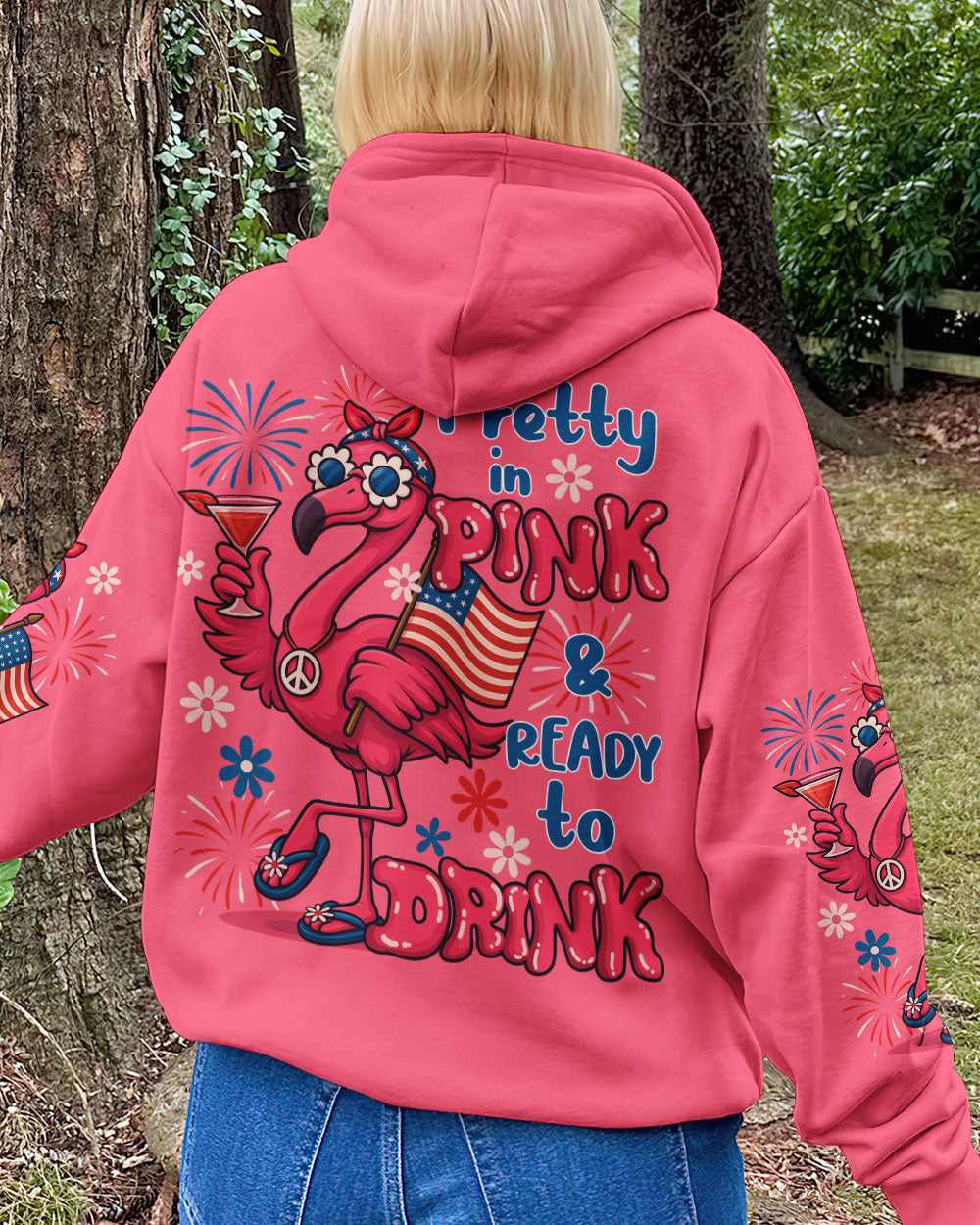PRETTY IN PINK FLAMINGO ALL OVER PRINT - TYQY1504259