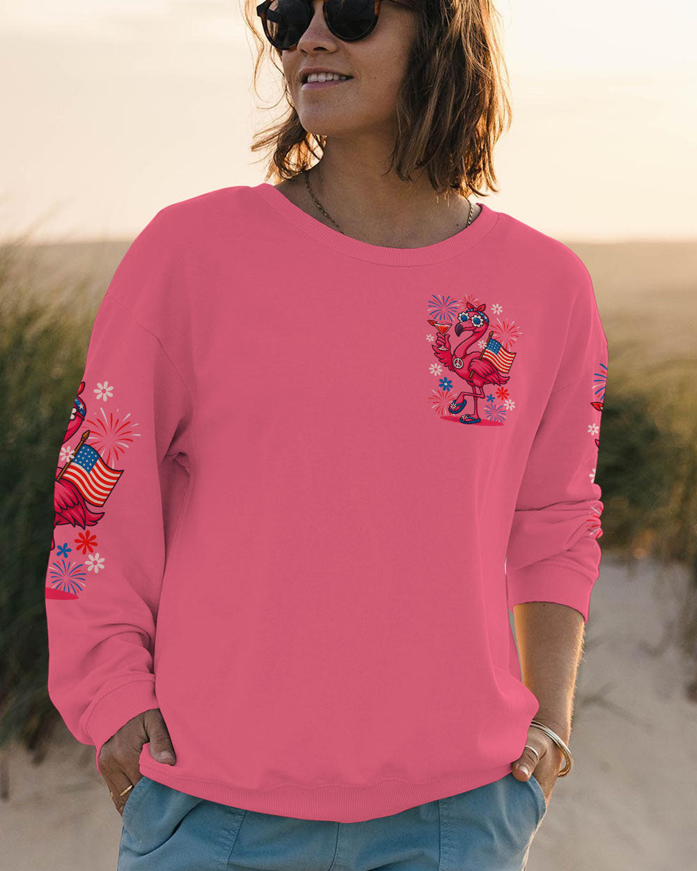 PRETTY IN PINK FLAMINGO ALL OVER PRINT - TYQY1504259