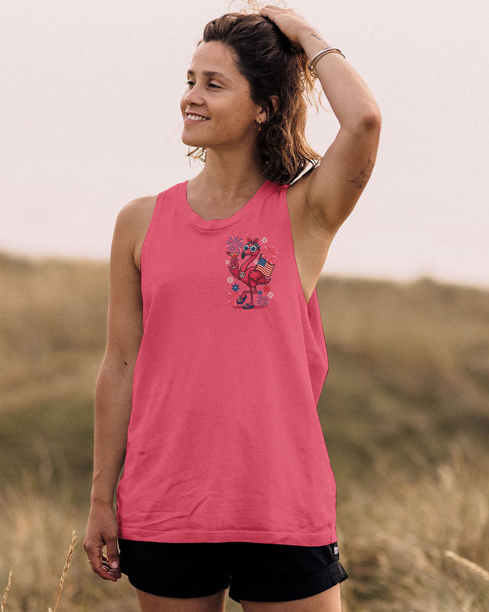 PRETTY IN PINK FLAMINGO ALL OVER PRINT - TYQY1504259