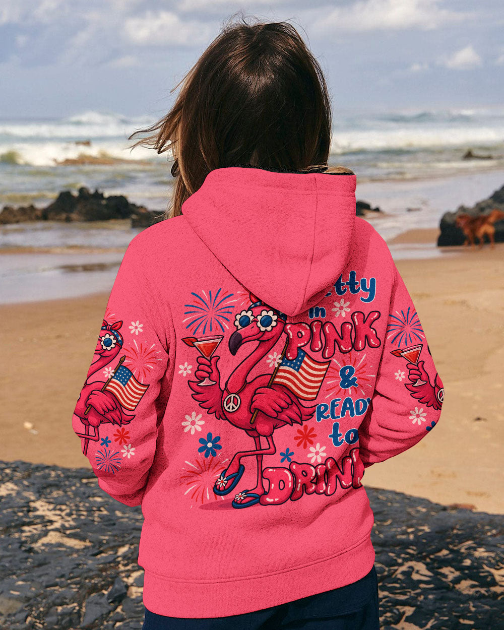 PRETTY IN PINK FLAMINGO ALL OVER PRINT - TYQY1504259