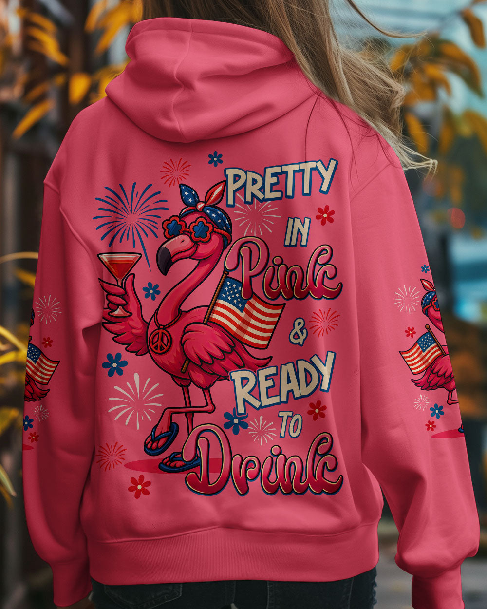 PRETTY IN PINK FLAMINGO ALL OVER PRINT - TYQY1505253