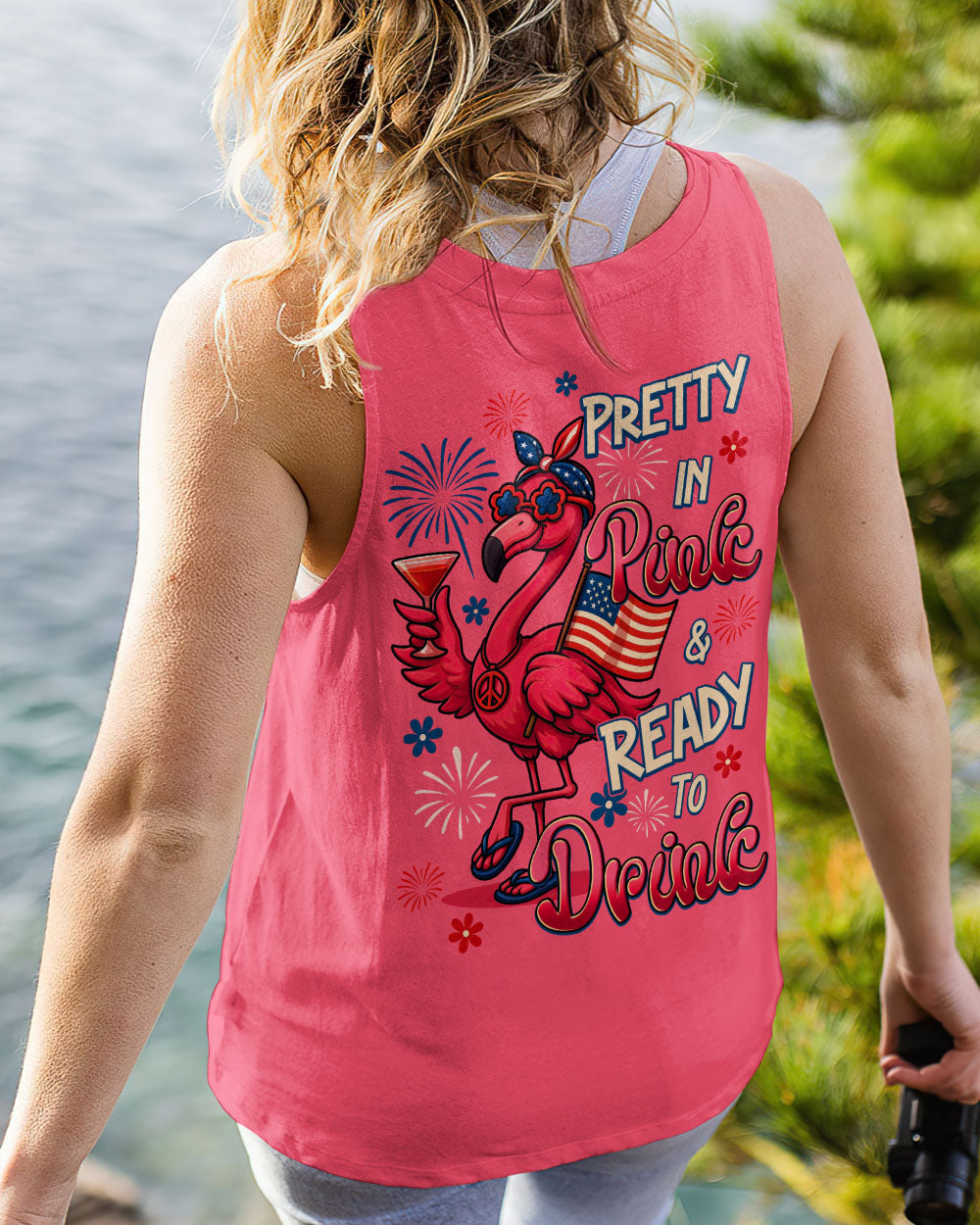 PRETTY IN PINK FLAMINGO ALL OVER PRINT - TYQY1505253