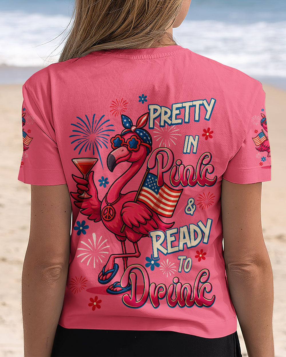 PRETTY IN PINK FLAMINGO ALL OVER PRINT - TYQY1505253