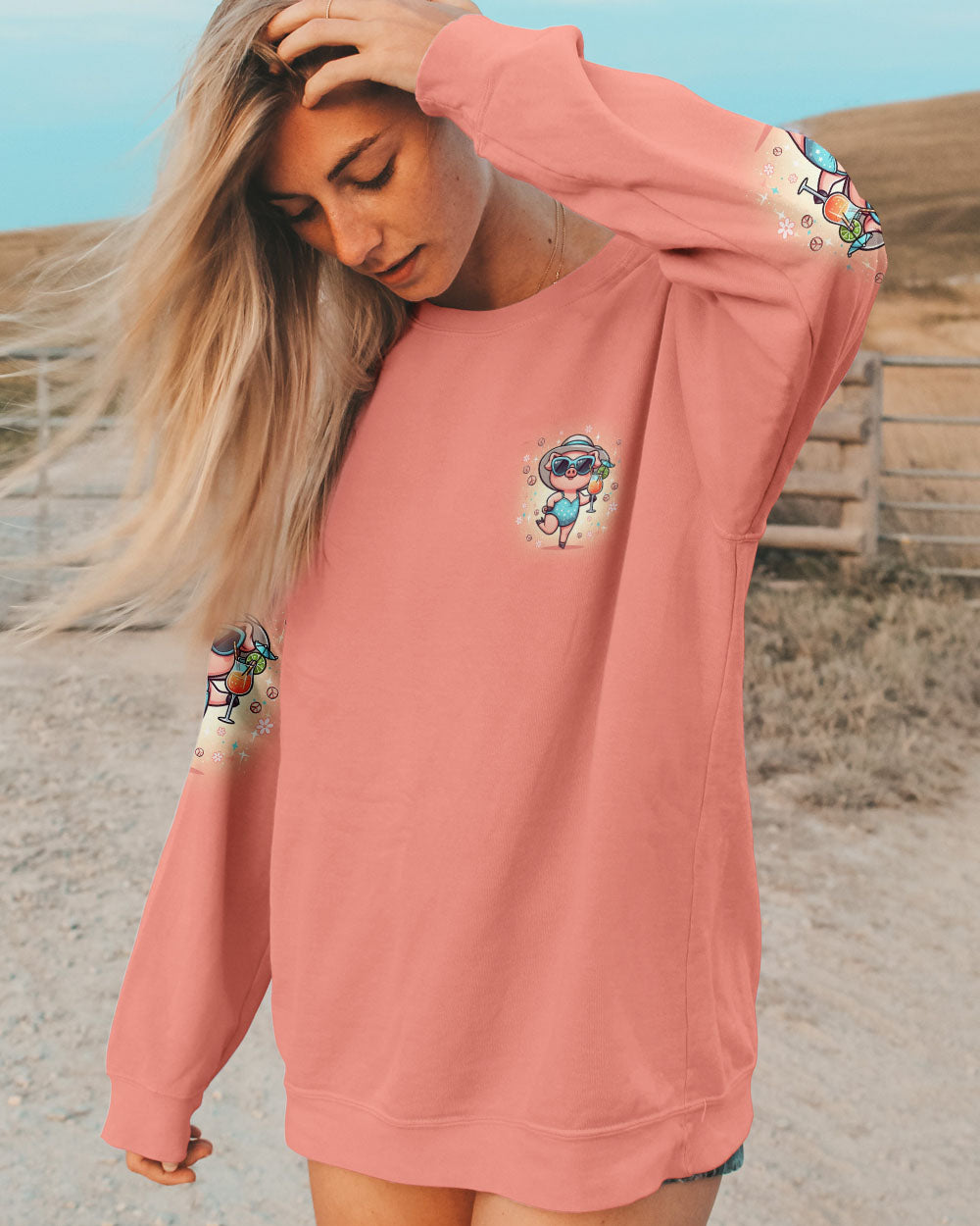 I'M NOT SHORT PIG HIPPIE ALL OVER PRINT - TYQY1508253