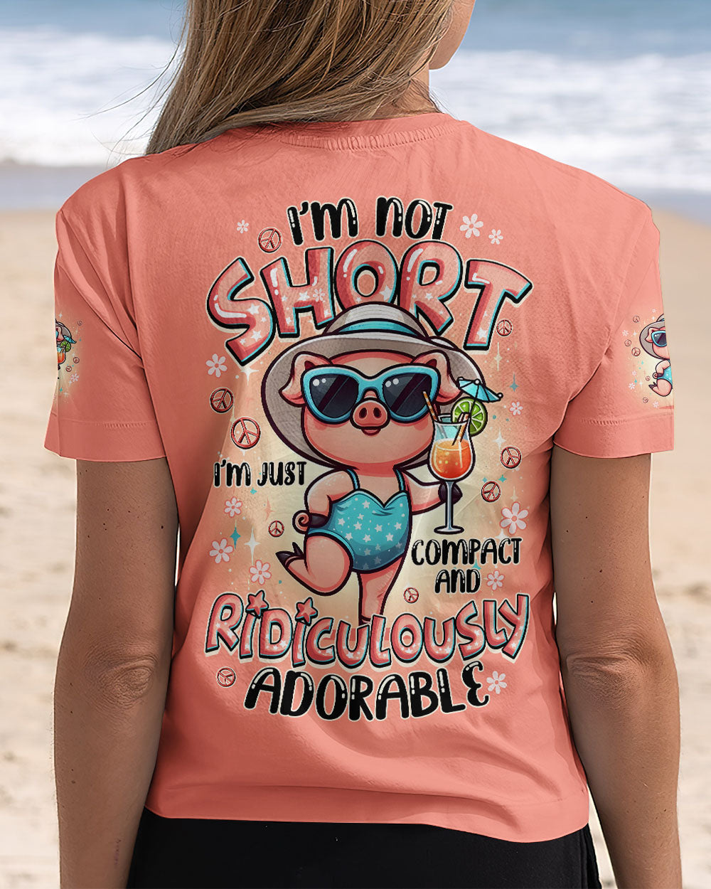 I'M NOT SHORT PIG HIPPIE ALL OVER PRINT - TYQY1508253