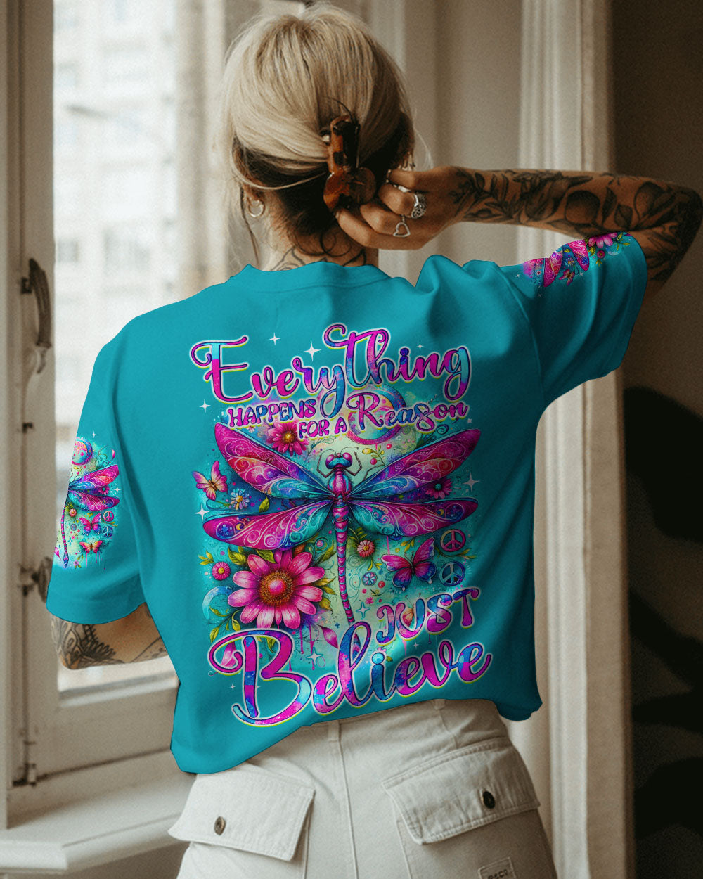 JUST BELIEVE DRAGONFLY ALL OVER PRINT - TYQY1512233