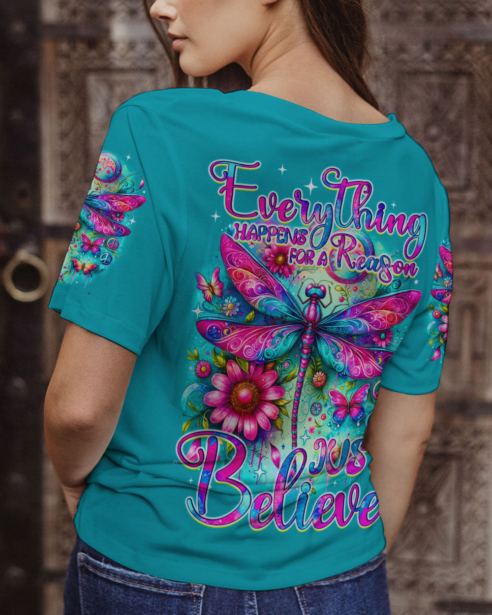 JUST BELIEVE DRAGONFLY ALL OVER PRINT - TYQY1512233
