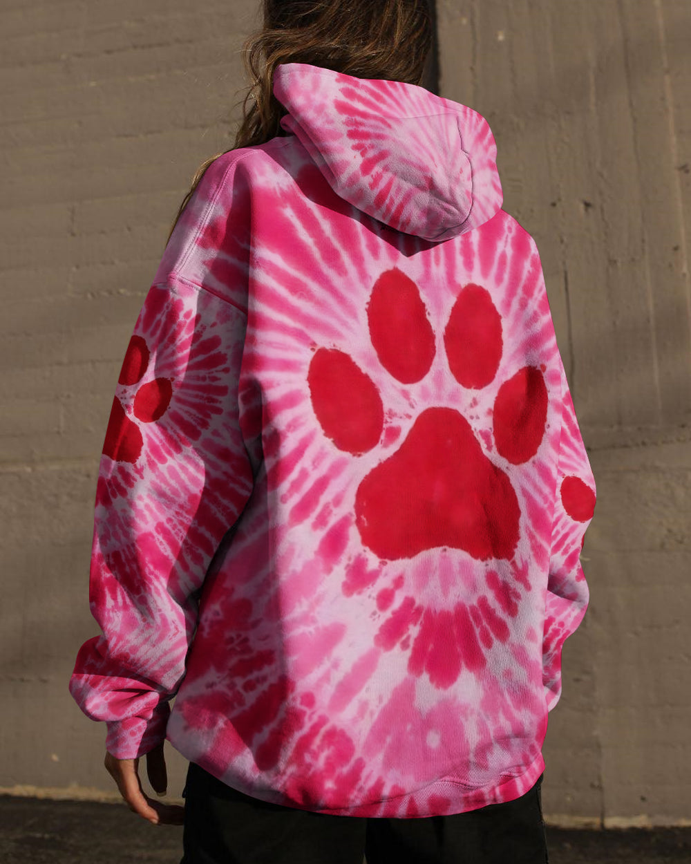 PAW PINK TIE DYE ALL OVER PRINT - TYQY1512251