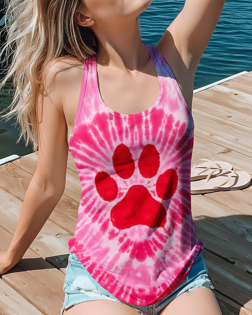 PAW PINK TIE DYE ALL OVER PRINT - TYQY1512251