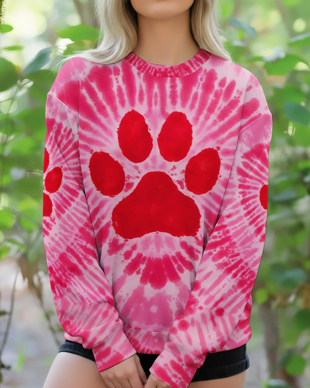 PAW PINK TIE DYE ALL OVER PRINT - TYQY1512251