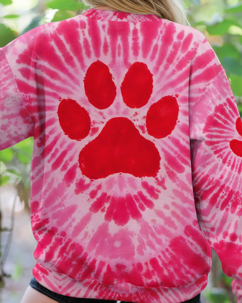 PAW PINK TIE DYE ALL OVER PRINT - TYQY1512251