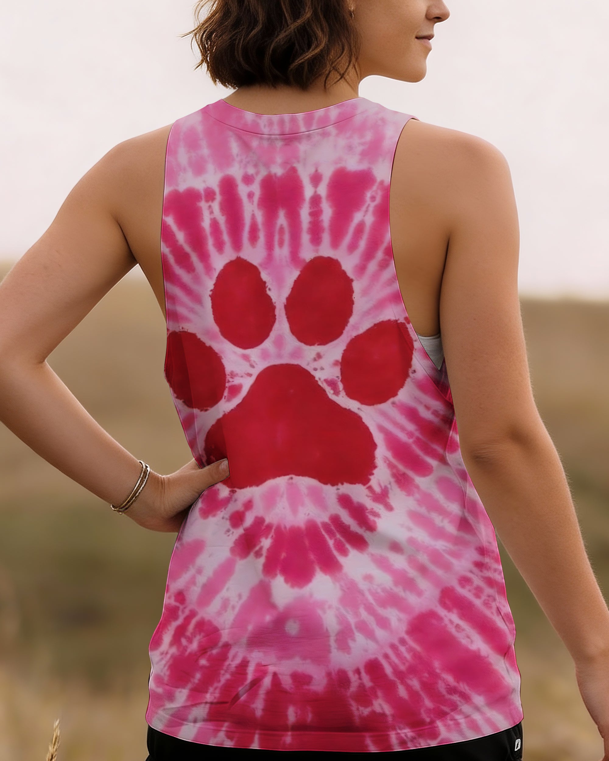 PAW PINK TIE DYE ALL OVER PRINT - TYQY1512251