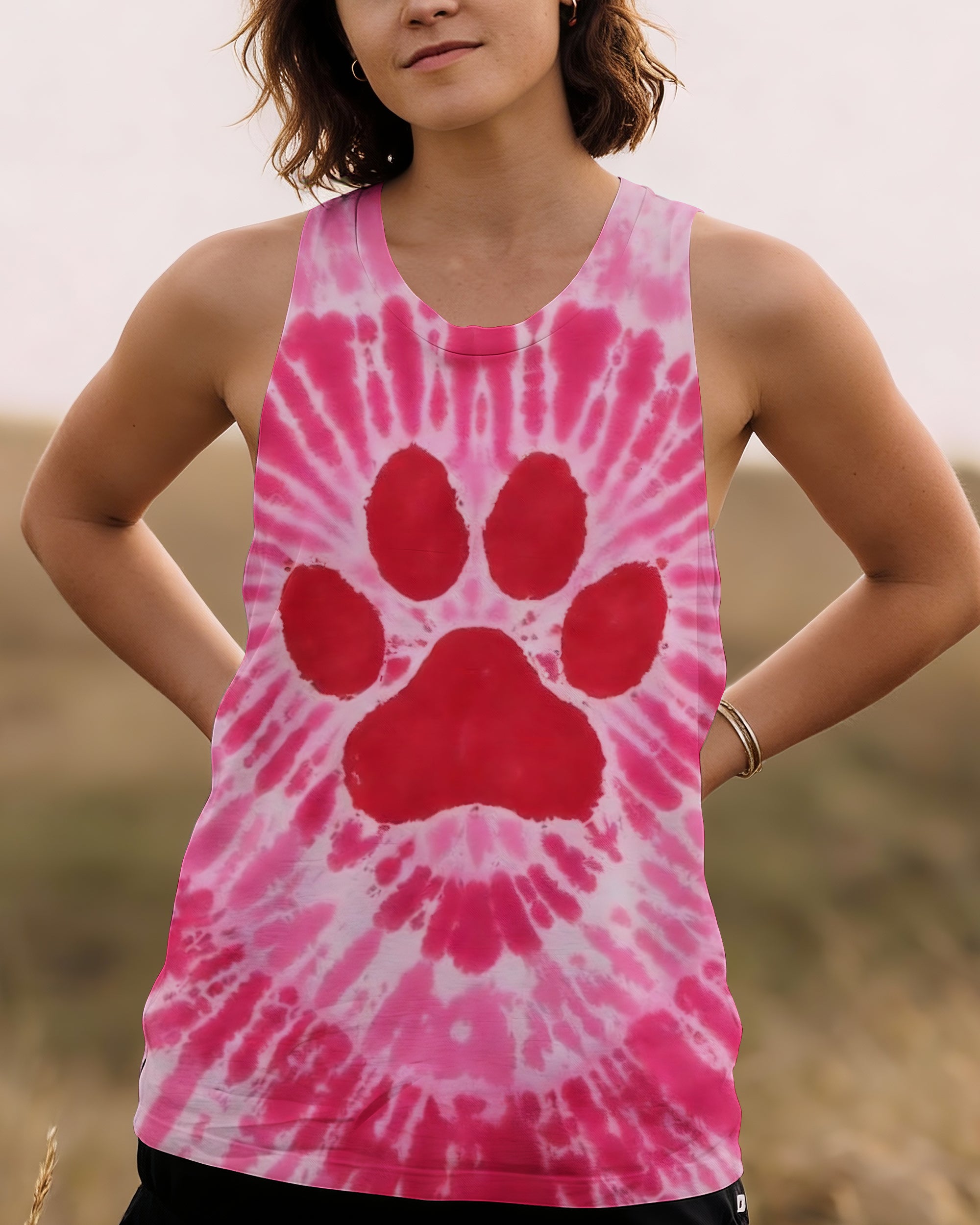 PAW PINK TIE DYE ALL OVER PRINT - TYQY1512251