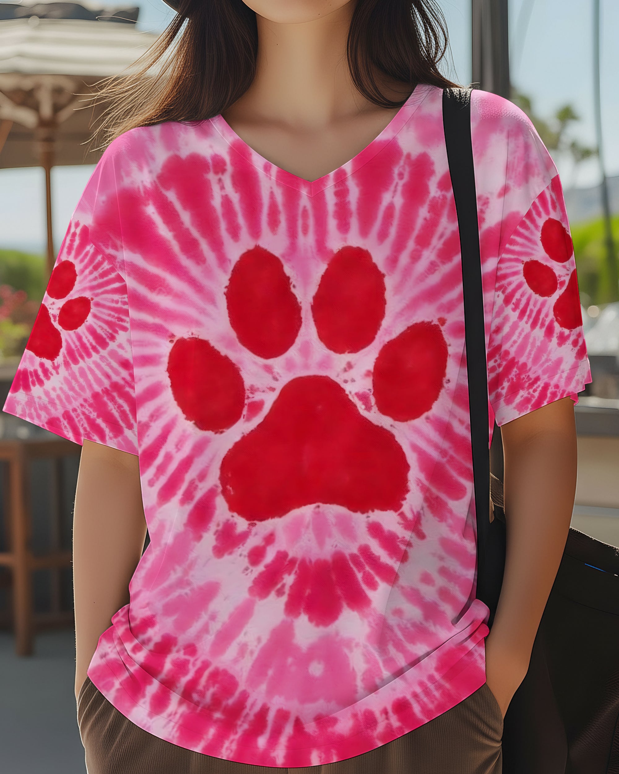 PAW PINK TIE DYE ALL OVER PRINT - TYQY1512251
