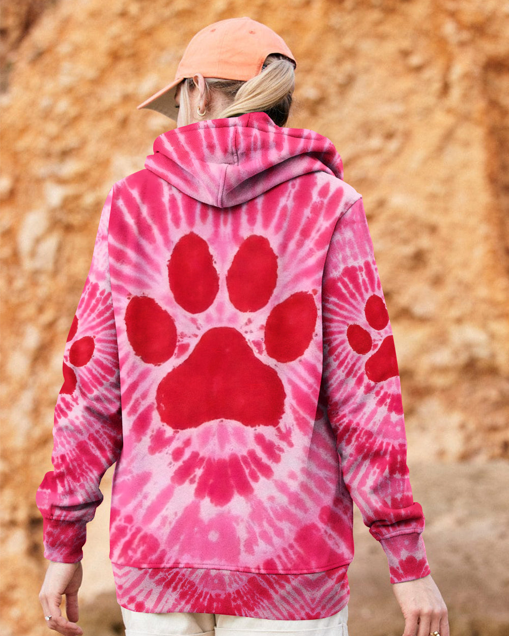 PAW PINK TIE DYE ALL OVER PRINT - TYQY1512251