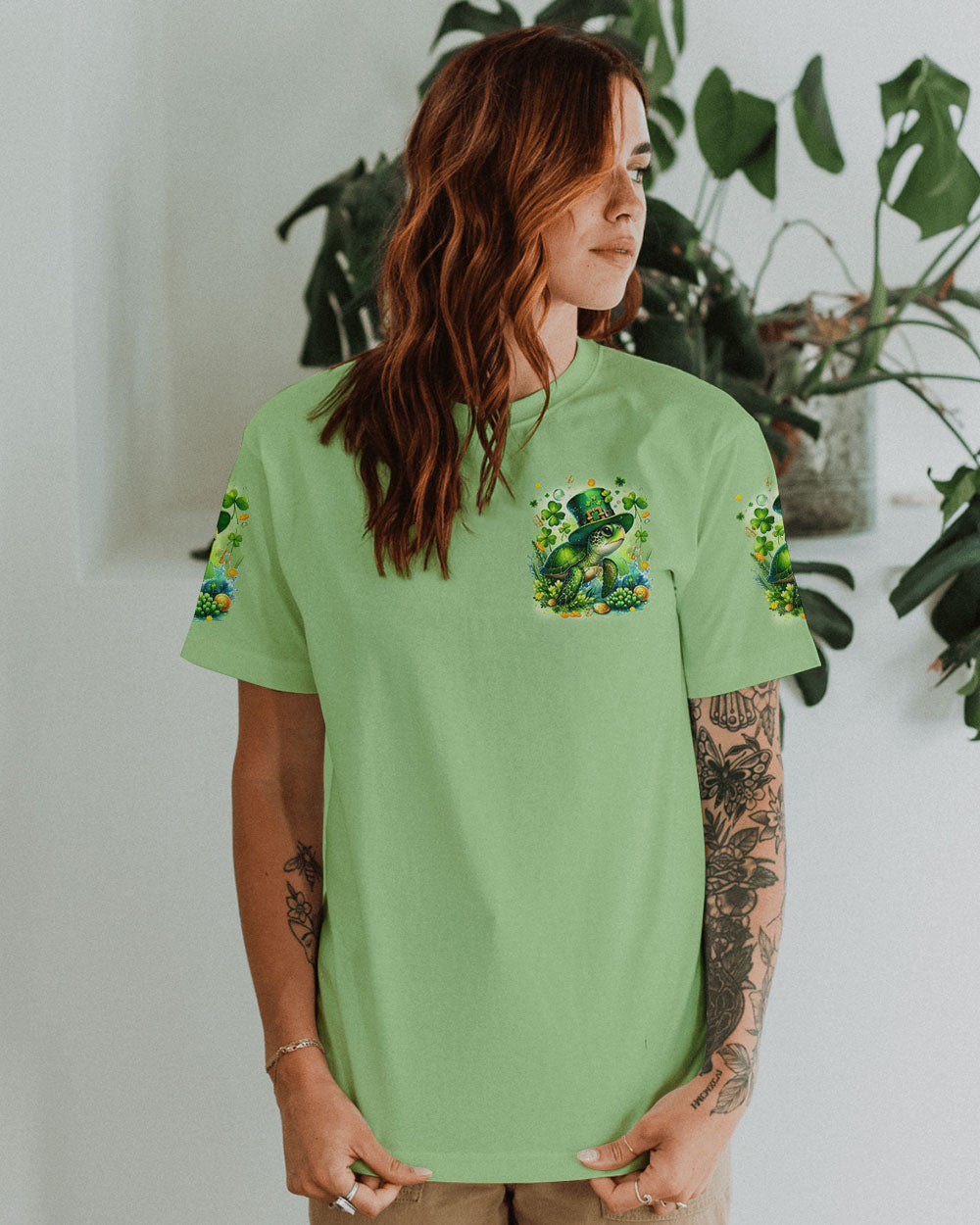 BE YOU THE WORLD WILL ADJUST TURTLE PATRICK'S DAY ALL OVER PRINT - TYQY1601243