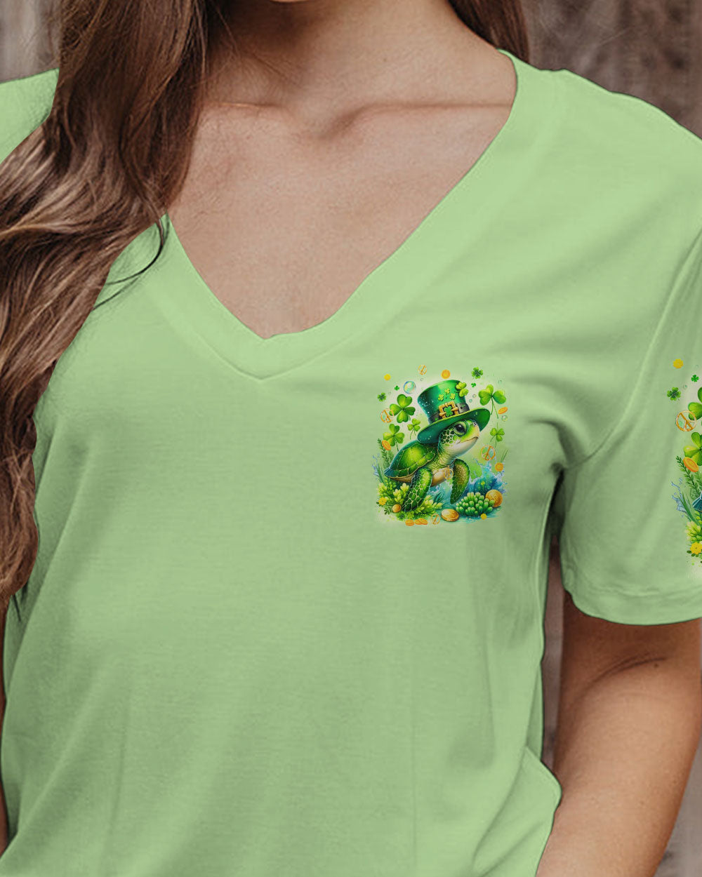 BE YOU THE WORLD WILL ADJUST TURTLE PATRICK'S DAY ALL OVER PRINT - TYQY1601243