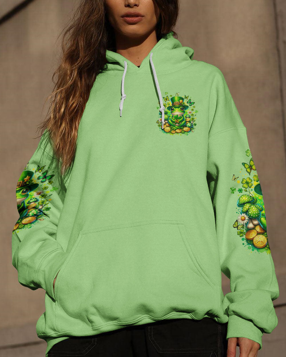 LUCK OF THE IRISH FROG PATRICK'S DAY ALL OVER PRINT - TYQY1601244