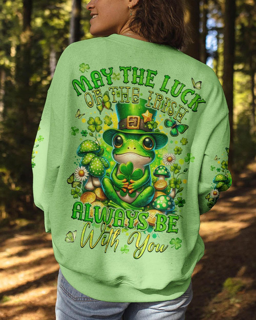 LUCK OF THE IRISH FROG PATRICK'S DAY ALL OVER PRINT - TYQY1601244