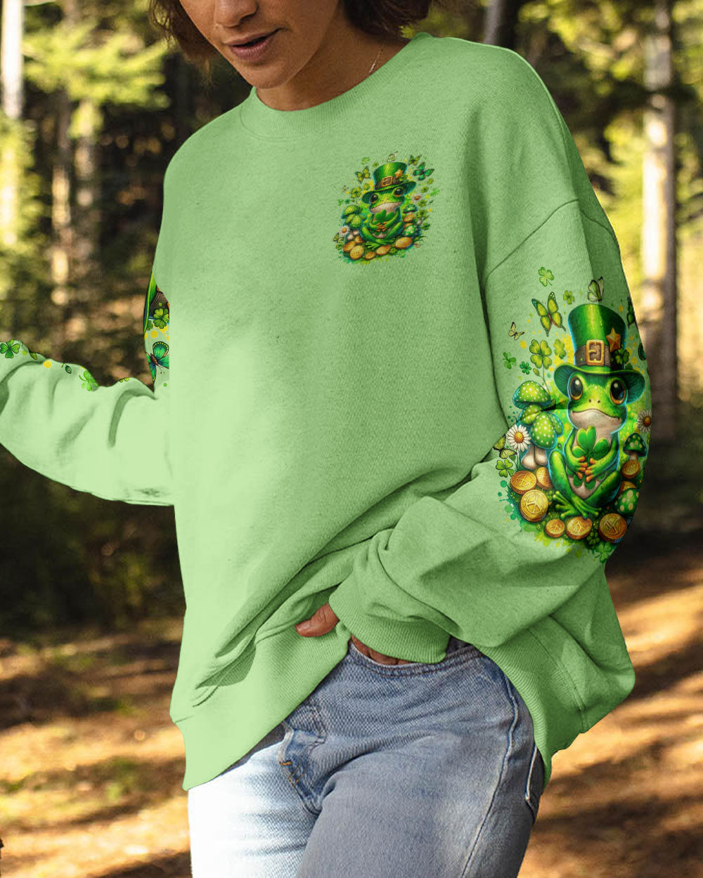 LUCK OF THE IRISH FROG PATRICK'S DAY ALL OVER PRINT - TYQY1601244