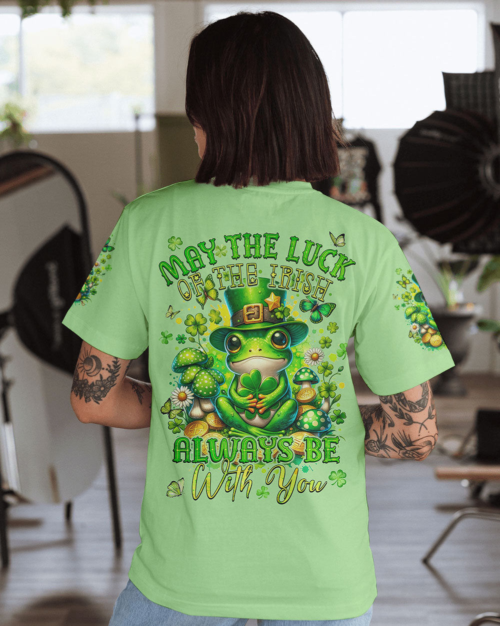 LUCK OF THE IRISH FROG PATRICK'S DAY ALL OVER PRINT - TYQY1601244