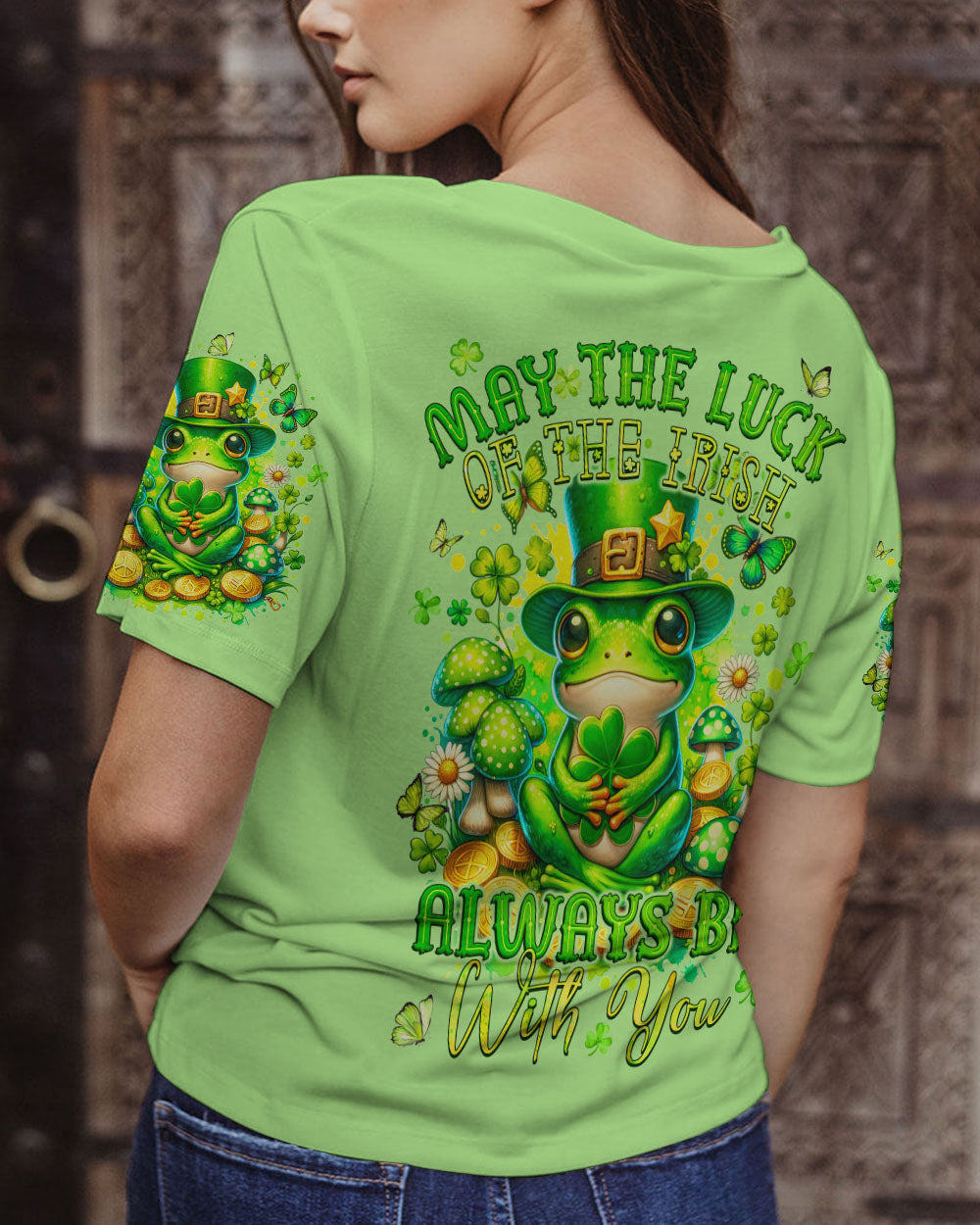 LUCK OF THE IRISH FROG PATRICK'S DAY ALL OVER PRINT - TYQY1601244