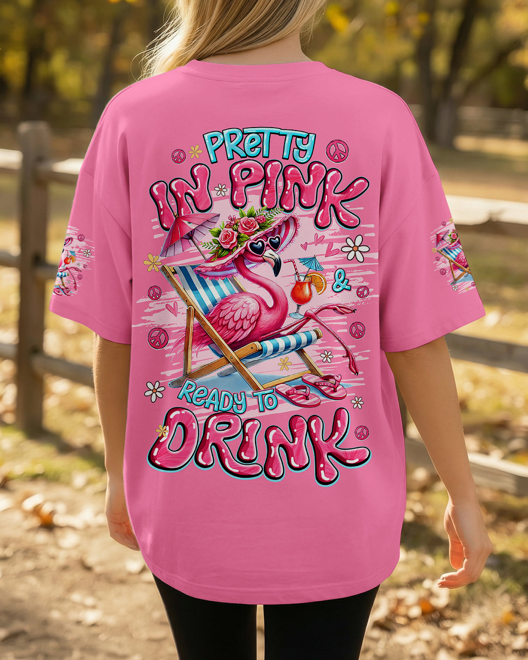 PRETTY IN PINK FLAMINGO ALL OVER PRINT - TYQY1601262