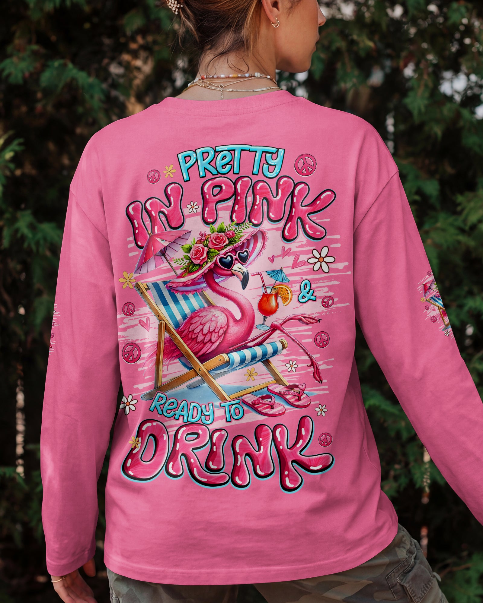 PRETTY IN PINK FLAMINGO ALL OVER PRINT - TYQY1601262