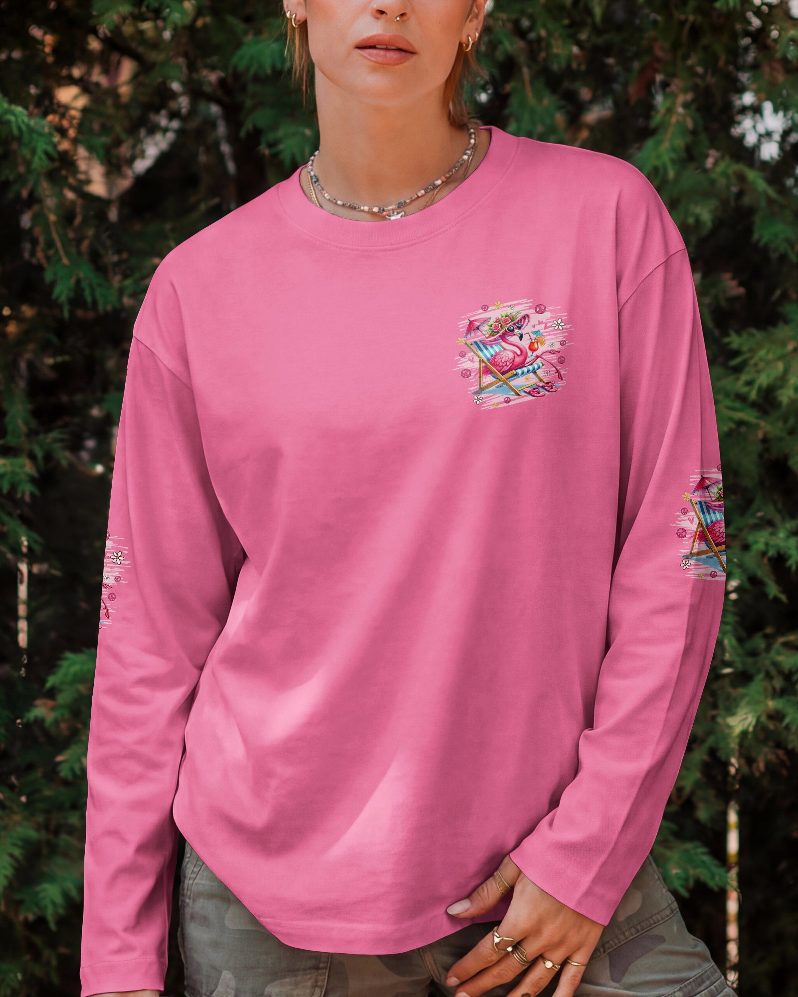 PRETTY IN PINK FLAMINGO ALL OVER PRINT - TYQY1601262