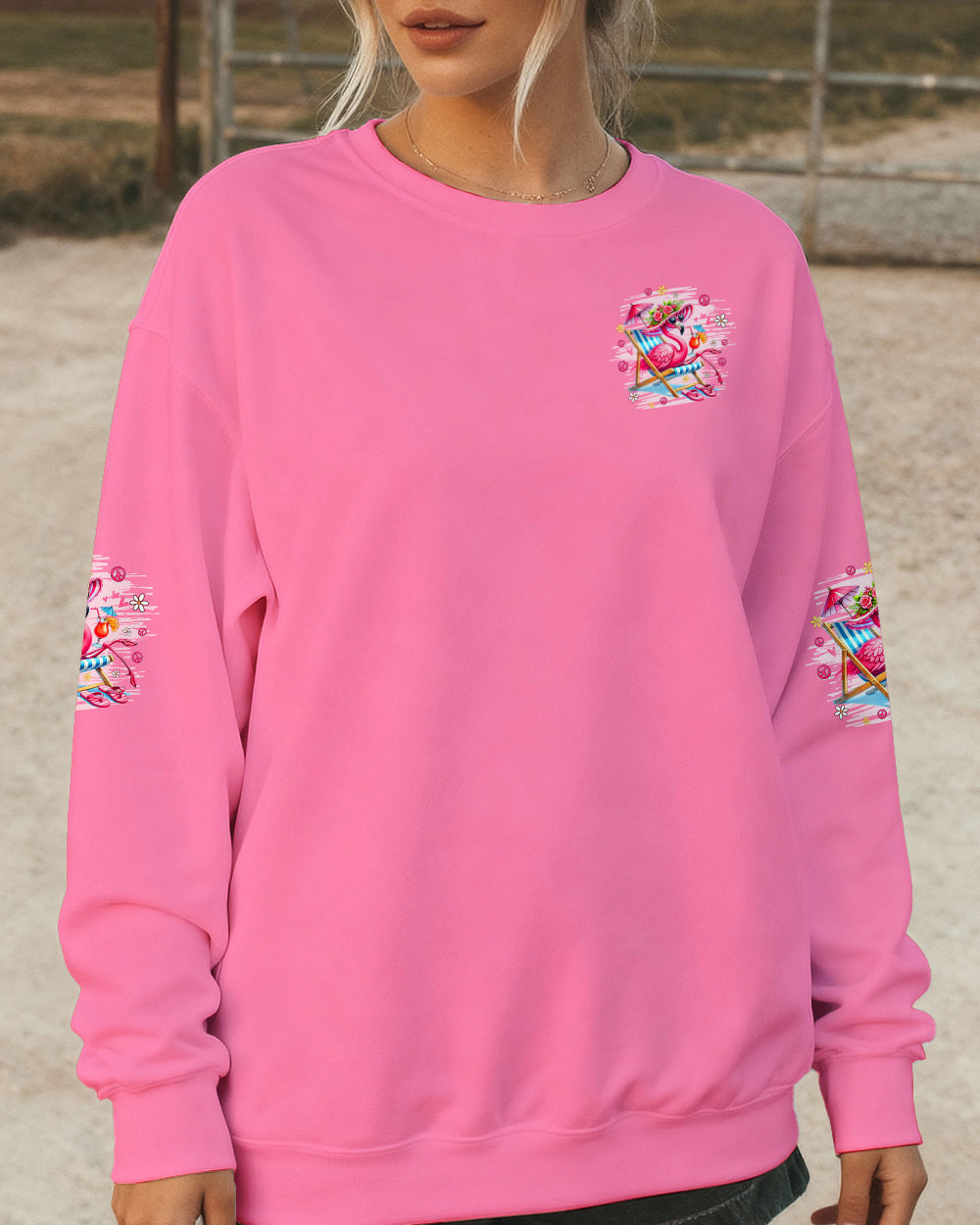 PRETTY IN PINK FLAMINGO ALL OVER PRINT - TYQY1601262