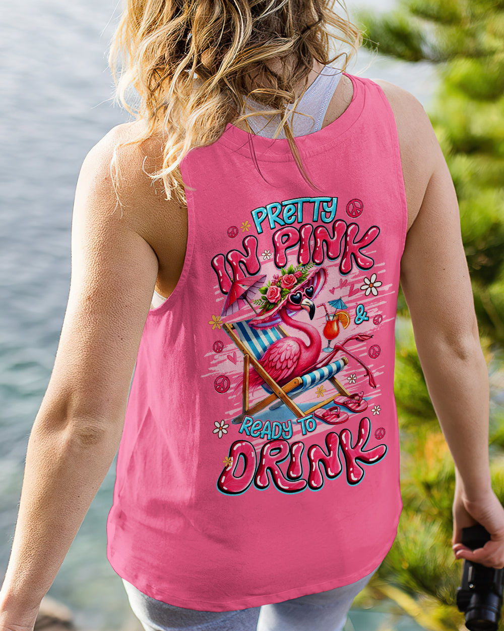 PRETTY IN PINK FLAMINGO ALL OVER PRINT - TYQY1601262