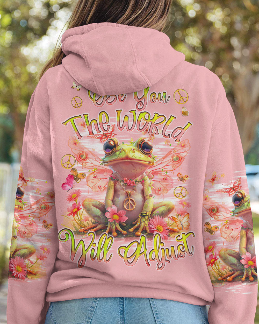 BE YOU THE WORLD WILL ADJUST FROG ALL OVER PRINT - TYQY1603245