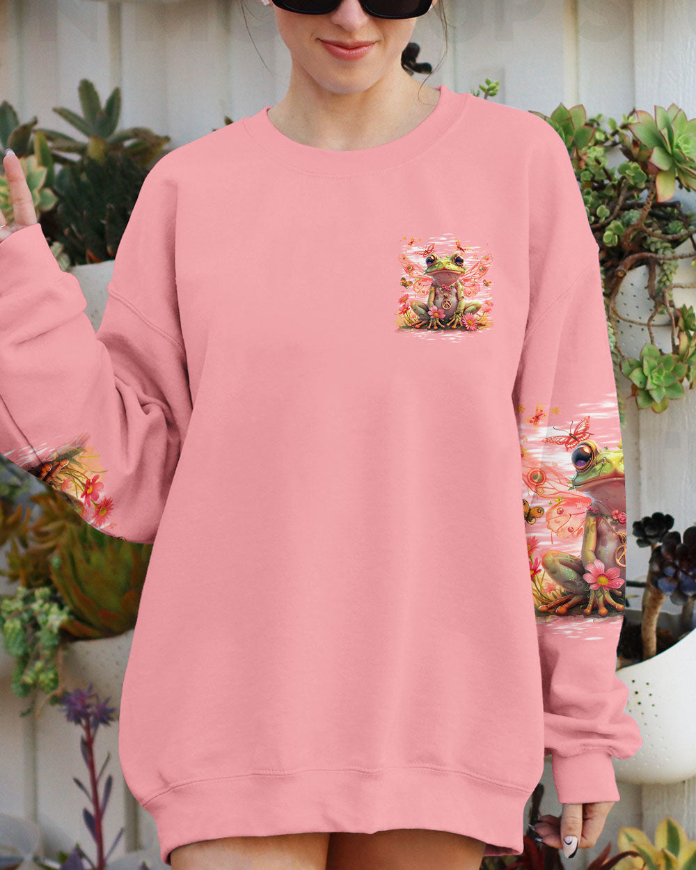 BE YOU THE WORLD WILL ADJUST FROG ALL OVER PRINT - TYQY1603245