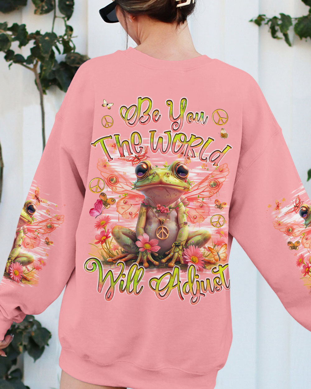 BE YOU THE WORLD WILL ADJUST FROG ALL OVER PRINT - TYQY1603245