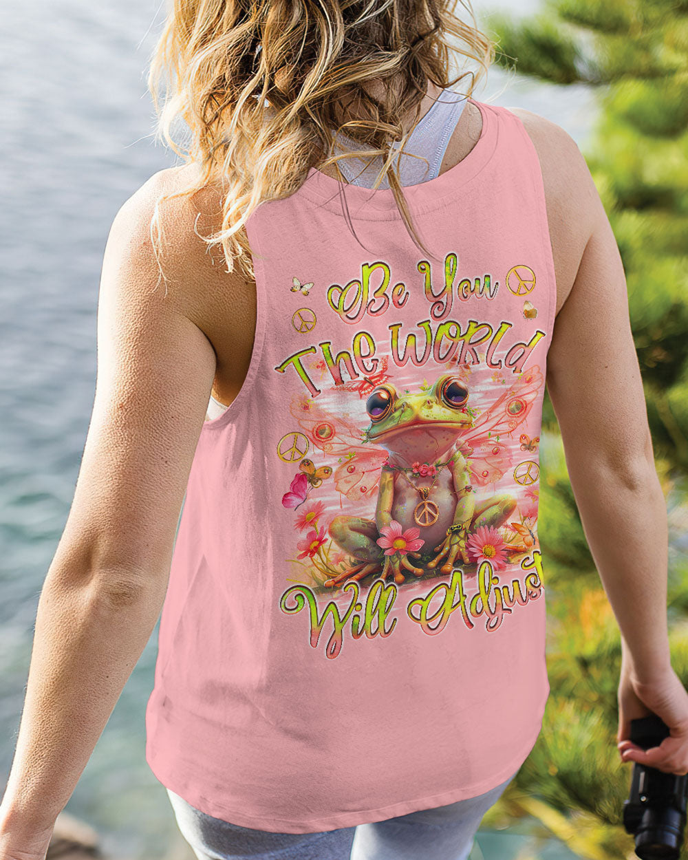 BE YOU THE WORLD WILL ADJUST FROG ALL OVER PRINT - TYQY1603245