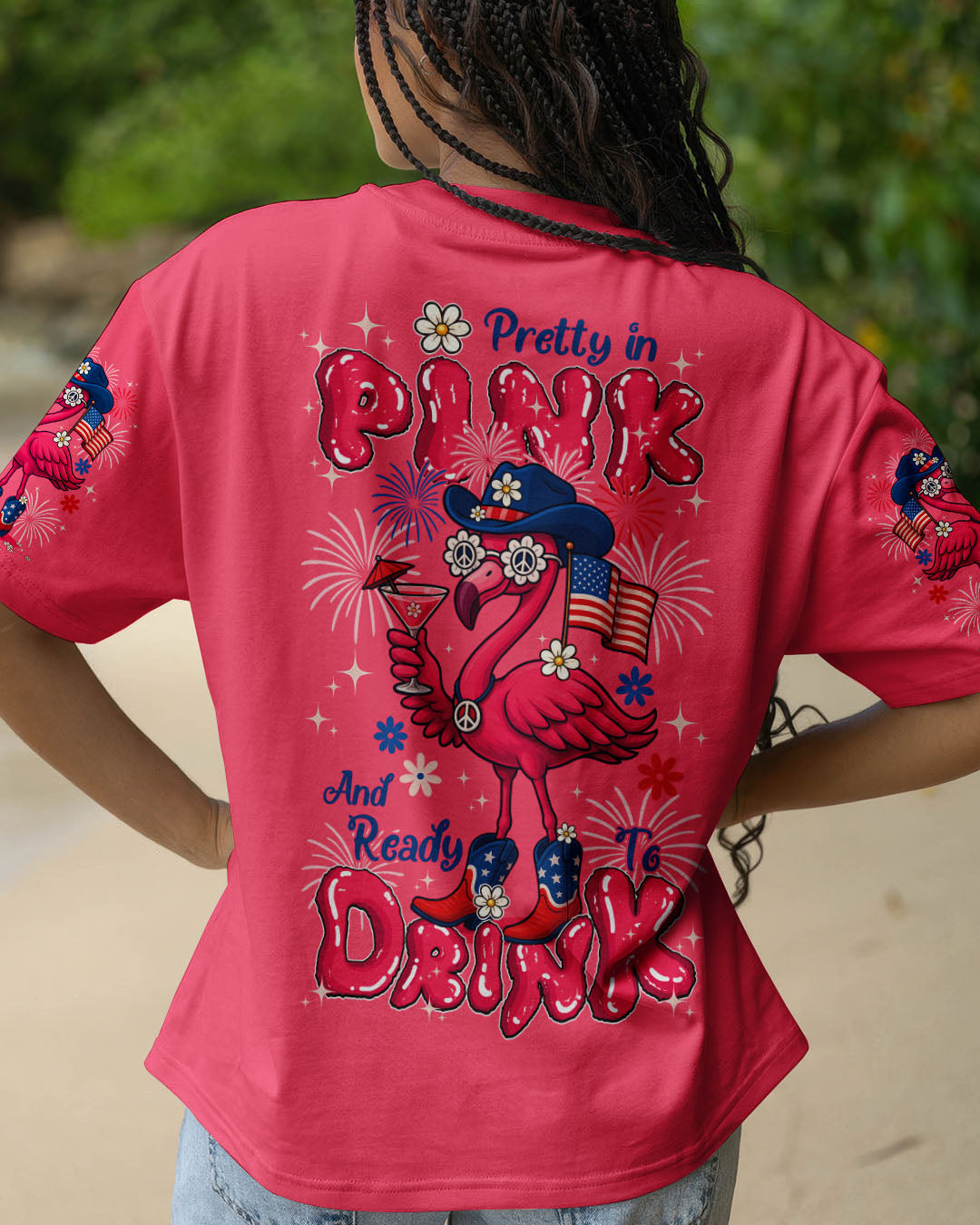 PRETTY IN PINK FLAMINGO COWBOY ALL OVER PRINT - TYQY1605253